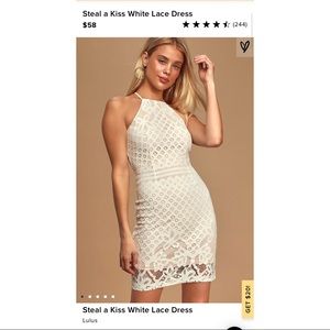 Steal a Kiss White Lace Dress
